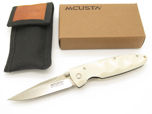 Mcusta Seki Japan Basic MC-25 White Corian VG-10 Linerlock Folding Pocket Knife