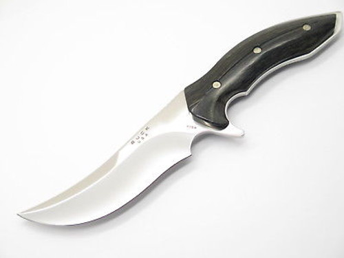 Buck 406 Kalinga Pro 420HC Fixed Blade Hunting Knife Custom Charcoal Wood