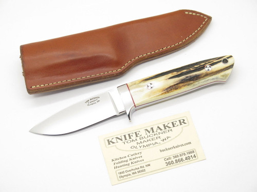 Tom Buckner USA Custom Handmade Stag 154cm Loveless Fixed Blade Hunting Knife