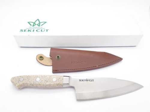 Vtg Seki Cut 182 Deba Seki Fixed Heavy 5 1/2" Blade Knife Sushi Kitchen Cutlery