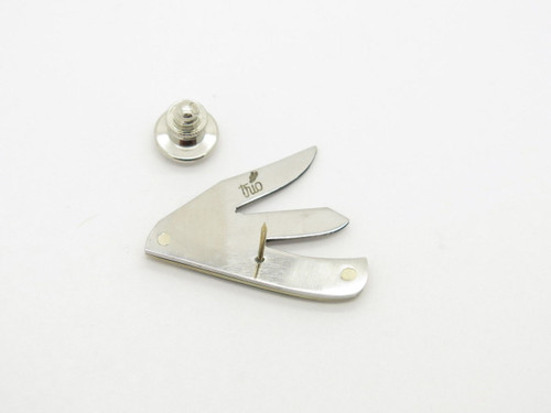 Vtg Parker Eagle Seki Japan Tie Tack Hat Pin Pearl Miniature Folding Pocket Knife