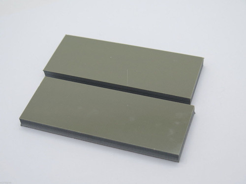 2 Pcs G10 1/4 Black Tan Green Scale Slab Knife Making Handle Material Blank