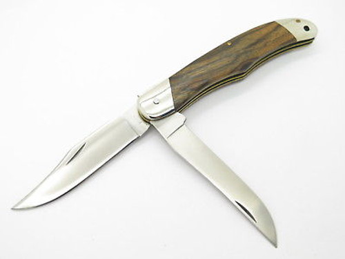 Custom Shop Buck 317 110 Trailblazer Folding Hunter Hunting Knife Ironwood