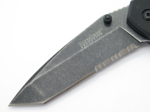 Kershaw Kai 1322 Black Tanto Folding Pocket Knife Speedsafe Assisted Serrated