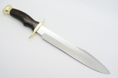 Vtg Muela Cortuero Spain Large Fixed Blade Dagger Bowie Hunting Knife & Sheath