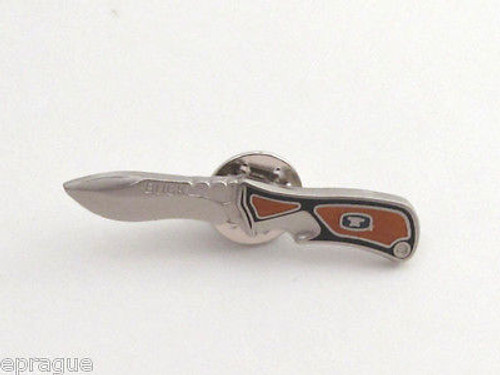 Buck Knives 498 Ergo Pro Rosewood Knife Tie Tack Lapel Hat Pin Collector Gift
