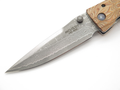 Mcusta Seki Japan Hideyoshi MC-182D Wood & VG-10 Damascus Samurai Folding Knife