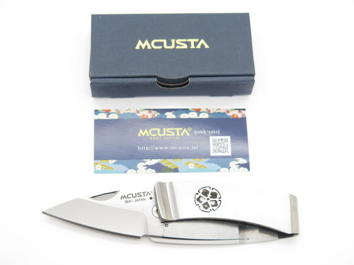 Mcusta Seki Japan Kamon MC-82 Kikyo Crest AUS-8 Folding Money Clip Pocket Knife