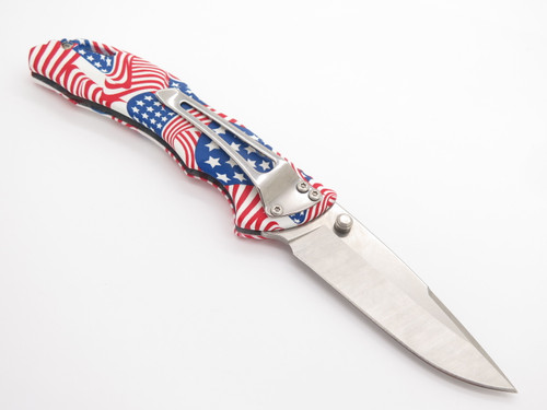 Buck 285 Bantam USA US American Flag Med. Folding Hunter Lockback Pocket Knife