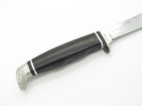 Vtg Case X 216-5 Fixed Blade Hunting Knife Black Phenolic & Sheath