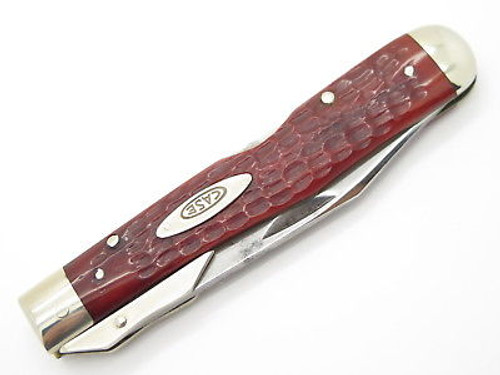 VINTAGE 1965-9 CASE XX 6111 1/2 RED BONE CHEETAH SWING GUARD FOLDING KNIFE