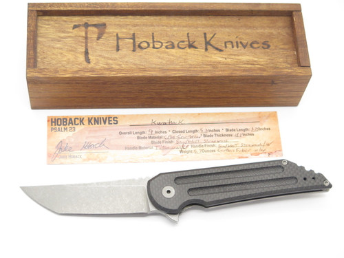 Jake Hoback Kwaiback Custom CPM-CRUWEAR Titanium Framelock Folding Pocket Knife