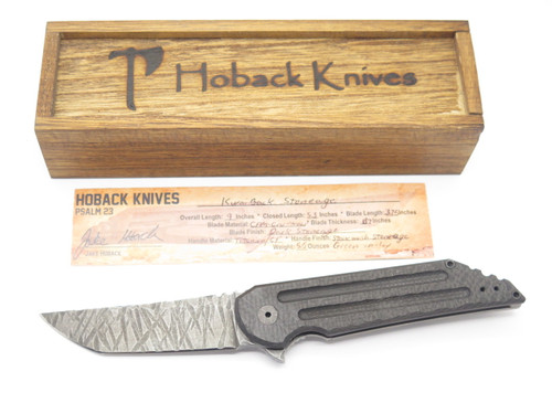 Jake Hoback Kwaiback Custom Stoneage Grn Titanium Framelock Folding Pocket Knife