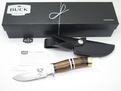 Custom Buck 192 Vanguard Deer Cutout 420HC Ironwood Fixed Blade Hunting Knife