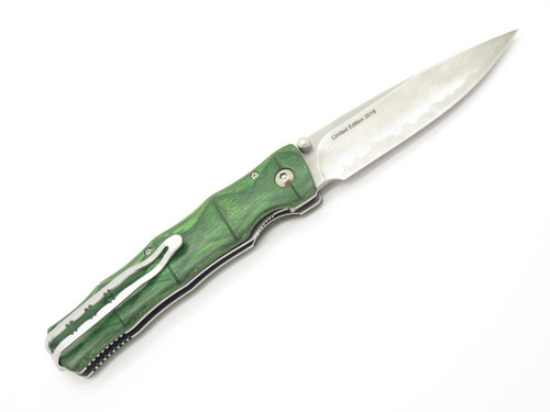 Mcusta MC-203G Seki Japan Green Bamboo SPG2 Linerlock Folding Pocket Knife