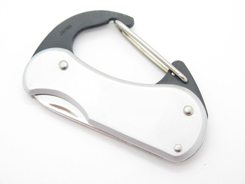 Buck 268 Hitchhiker Seki Japan Carabiner Key Chain Folding Pocket Knife (Metro)