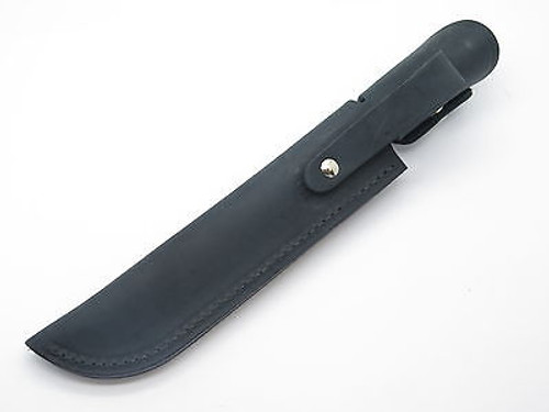 Buck 120 Black General Distressed Leather Fixed Blade Custom Knife Sheath