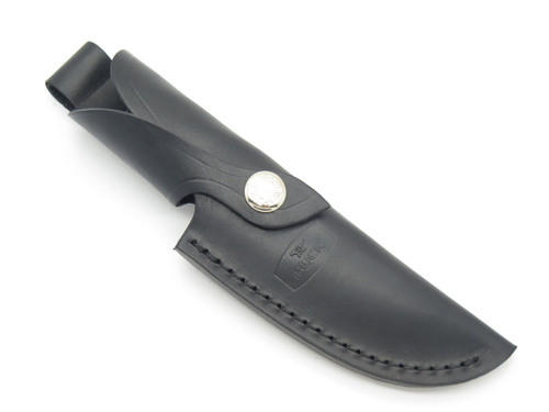 Buck 191 192 Zipper Vanguard Black Leather Fixed Blade Knife Sheath