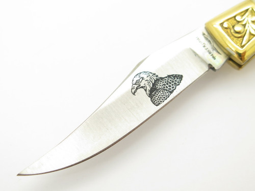 Vtg Parker Imai KF-542 Seki Japan Wildlife Eagle Bone Stag Folding Pocket Knife