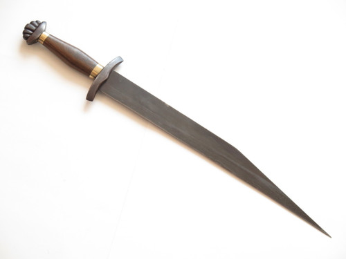 Mike Fannin 21.5" Scramasax Handmade Custom Damascus Viking Knife Gladius Sword