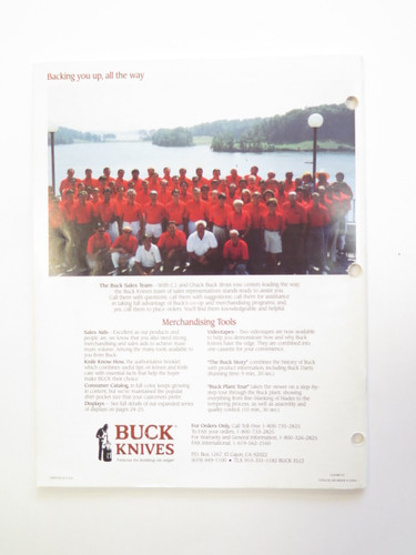 1992 Buck Dealer Knife Catalog Price List Book Fixed Folding 110 124 119