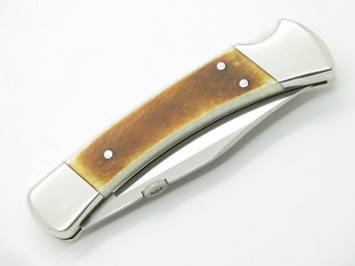 Buck 110 110BNSSM4 Custom Torch Bone Pocket Clip Folding Hunter Lockback Knife