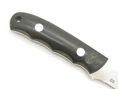 Bob Dozier Arkansas Custom D2 Black Micarta Fixed Blade Hunting Knife & Sheath