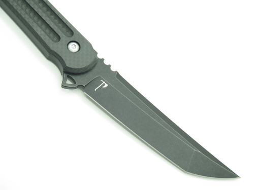 Jake Hoback Kwaiback Cf S35VN Black Custom Fixed Tanto Tactical Knife And Sheath