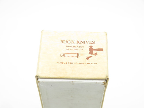 1973 Buck 317 Trailblazer Folding Hunter Knife Sheath & Box & Paper (No Knife)