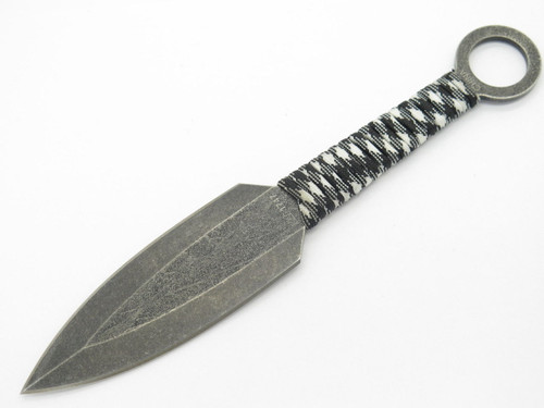 Kershaw Kai 1747 Black 9" 3CR13 Dagger Fixed Blade Throwing Knife Paracord-singl