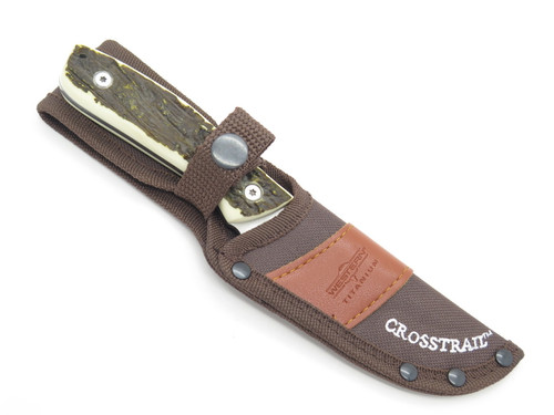 Western Crosstrail Fixed Blade Guthook Hunting Knife & Sheath