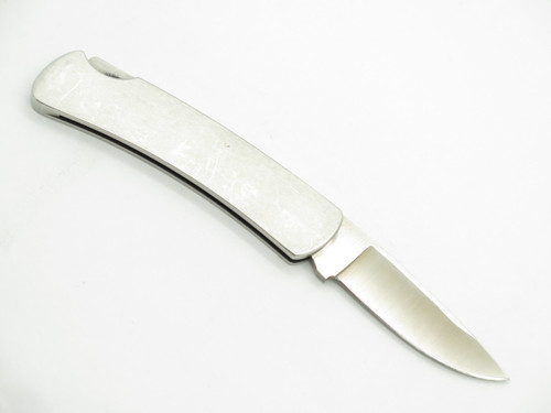 Vintage Logo Buck Script USA 525 Gent Stainless Lockback Folding Pocket Knife