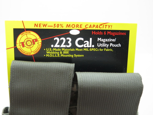 T.O.P M1626 .223 Cal Digi Camo 6 MAG Magazine Ammo Pouch Case Holster Molle Bag