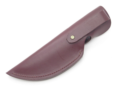 Buck 401 Kalinga Burgundy Leather Fixed Blade Hunting knife Sheath Pouch