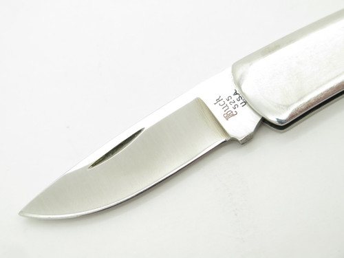 VINTAGE BUCK SCRIPT USA 525 GENT STAINLESS LOCKBACK FOLDING POCKET KNIFE