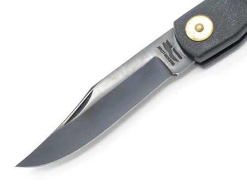 Vtg Parker Imai K-139 Seki Japan 5" Black Folding Hunter Lockback Knife & Sheath