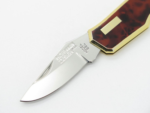 Vtg Hoffman Design M. Kawakami Seki Japan Gentleman Folding Pocket Knife Red