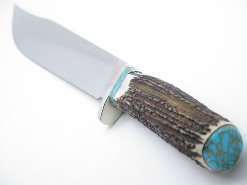 Custom RRR Leroy Remer Marbles Trailmaker Elk Stag Limited Fixed Bowie Knife