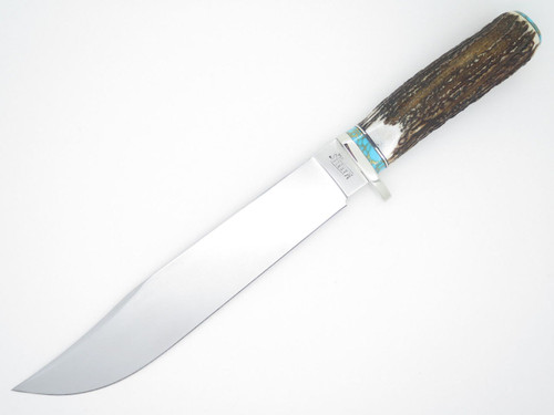 Custom RRR Leroy Remer Marbles Trailmaker Elk Stag Limited Fixed Bowie Knife