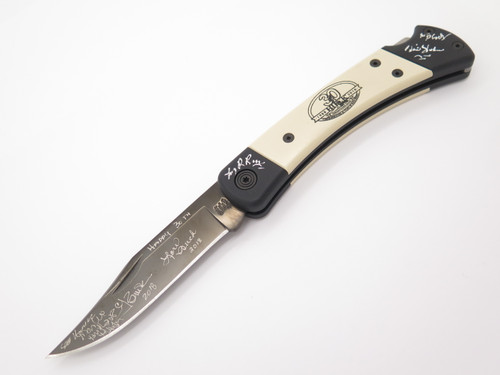 BCCI 30th Anniversary Buck 110 Folding Hunter Knife Signed CJ Lori Yellowhorse++