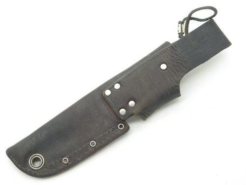 Vintage Puma Germany Black Leather Fixed Blade Knife Sheath Used