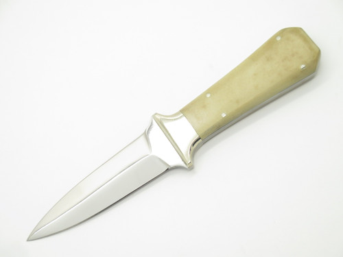 Vtg Khyber Ka-bar 2751 Seki Japan Aged Micarta Dagger Fixed Blade Knife & Sheath