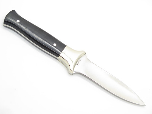 Vtg Parker American Blade Seki Japan Fukuta AUS-6 Buffalo Horn Dagger Boot Knife