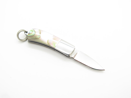 Inagaki Seki Japan Miniature Keychain Mini Jewelry Paua Shell Folding Neck Knife