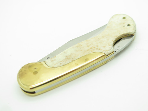 Vtg Olsen OK 162 Lil Brassy Seizo Imai Seki Japan Folding Lockback Pocket Knife