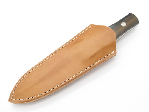 Custom USA Black Leather Fixed 4" Blade Dagger Knife Boot Belt Clip Sheath