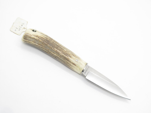 Vtg G. Sakai Seki Japan Small Sambar Stag Fixed Blade Hunting Knife & Sheath