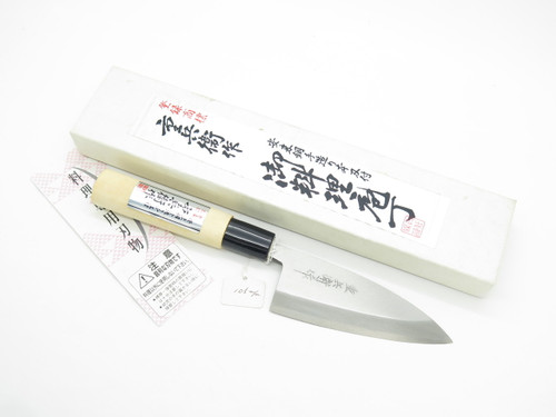 Vintage Jyubei Seki Japan 105mm Deba Sushi Chef Fish Kitchen Cutlery Knife