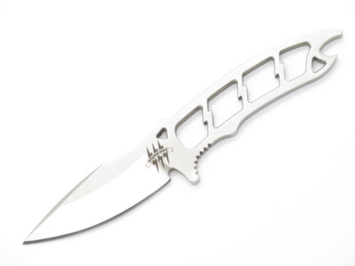 Attleboro USA Dau Tranh CPM20CV Stonewash Fixed Hunting Survival Neck Knife