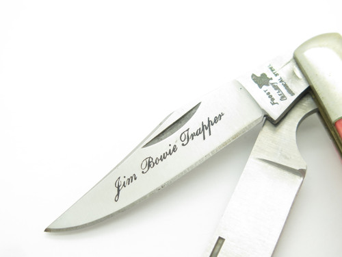 Vtg Frost Cutlery Seki Japan Jim Bowie Mini Trapper Razor Folding Pocket Knife